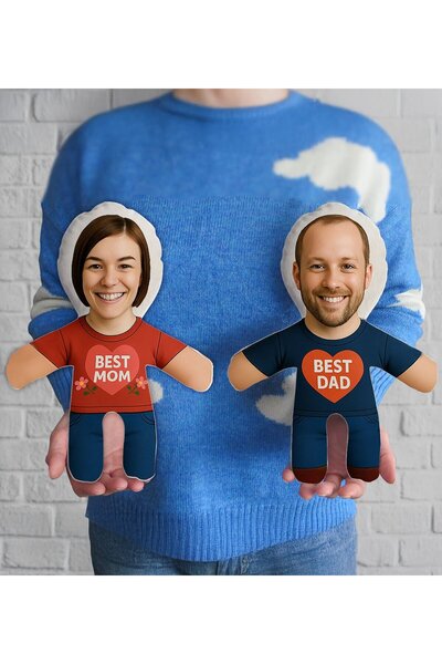 Bk Gift Kişiye Özel Best Mom & Best Dad Tasarımlı Bebek Yastık-1, Anneler Gün...