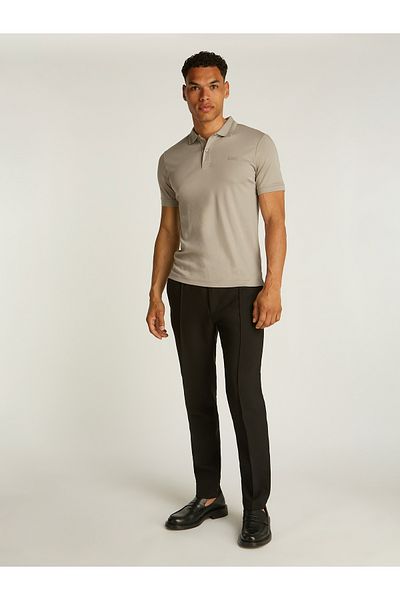 Calvin Klein Calvin Klein Men Khaki Liquid Touch Texture Polo T-Shirt