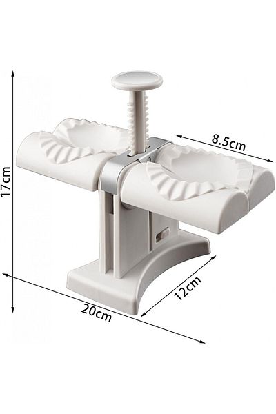 Mnjr Ravioli Maker, Plastic/stainless Steel, White/silver, 20 X 12 X 17 Cm