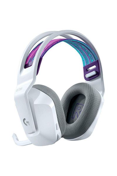 logitech Casti Gaming Wireless LOGITECH G733, iluminare RGB, Microfon (Alb)