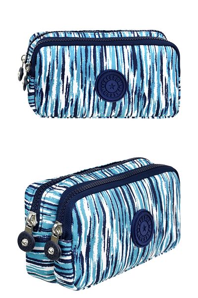 Çantaland Crinkle Fabric Double Compartment Pencil Holder Pencil Case