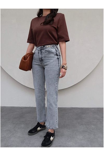 ESRAHELVACI Momfit Jean cu accesoriu în talie