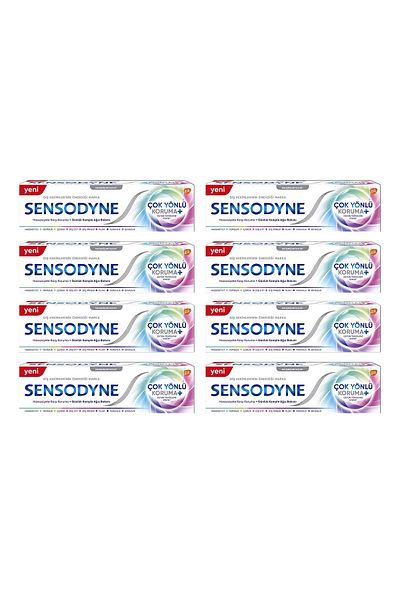 Sensodyne معجون أسنان حماية متعدد الاستخدامات 50 مل × 8 قطع