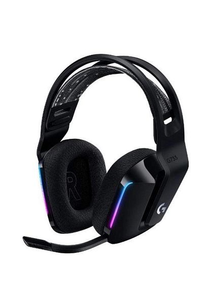 logitech LOGITECH G733 Wireless Gaming Headset, RGB Lighting, Microphone (Black)
