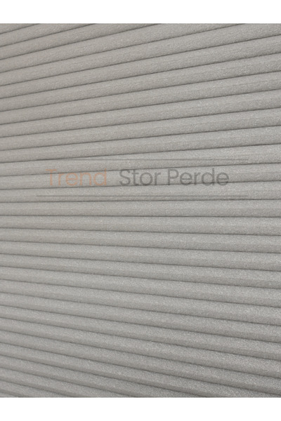 TREND STOR PERDE Yapıştırma Sistem Antrasit HoneyComb Plise %100 Isı Ve Işık Geçirmez Katlanır Cam Balkon Perdesi