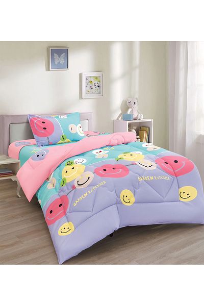 Generic 3 Piece Single Crib Bedding Set, Lightweight Comforter, Suitable for All Seasons G4