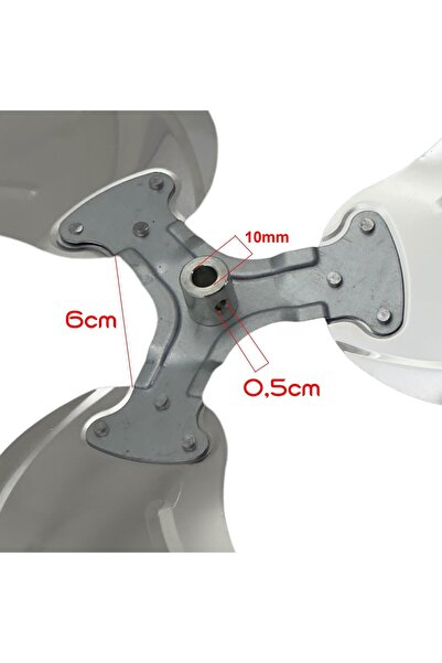 Ozba Ticaret Bir Çok Marka İle Uyumlu Mil Çapı 10mm Metal Vantilatör Pervanesi