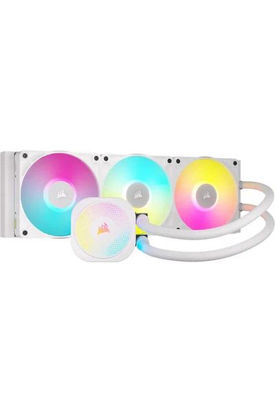 Corsair Cooler CPU Corsair iCUE LINK Titan 360 RX RGB, 300 - 2100rpm, 3 x 120mm, LCD RGB (Alb)