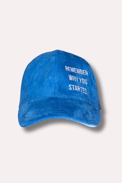 Milky Way Design Remember Suede Embroidered Baseball Cap - Blue