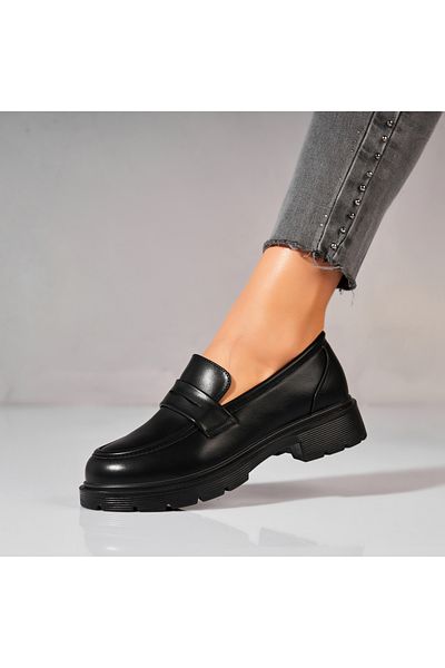 Joana Women's casual shoes in black Seena eco-leather