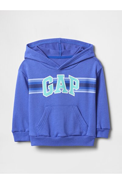 GAP Erkek Bebek Mavi Gap Logo Relaxed Fleece Sweatshirt