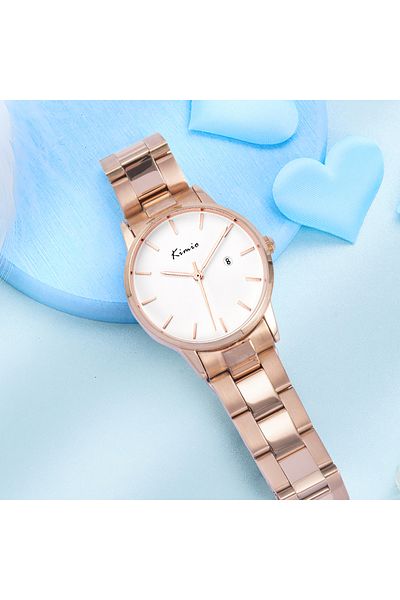 ETG KIMIO Boutique Fashion Ladies Quartz Watch Waterproof Watch Steel Strap Watch Oversized Dial