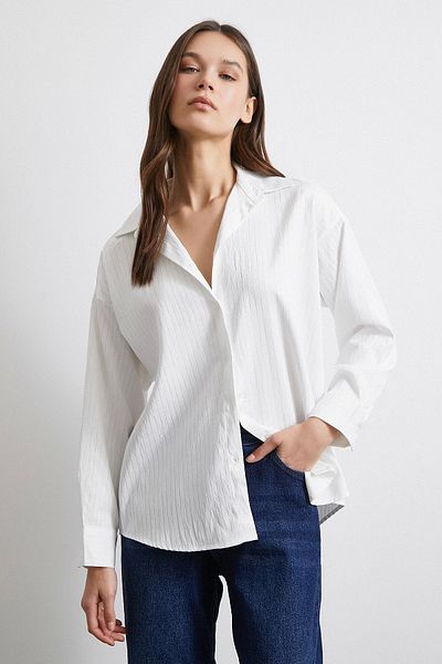 Never more Silver Diagonal Pattern Shirt