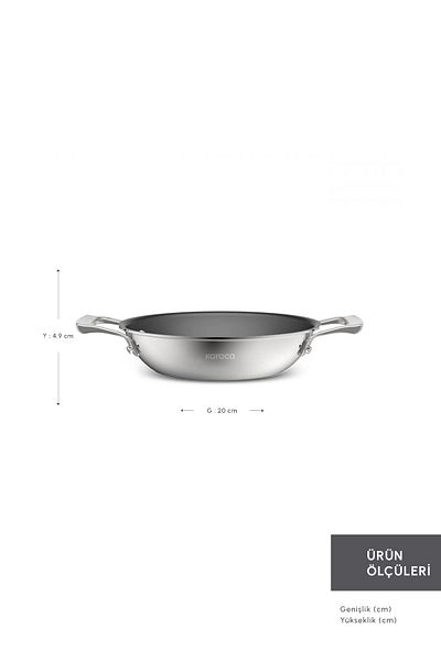 Karaca Plasma Steel 3Ply Sahan 20 cm