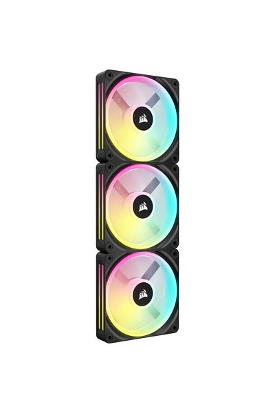 Corsair Ventilator Corsair iCUE LINK QX120 RGB Magnetic Dome, Starter Kit, 120 mm, Negru