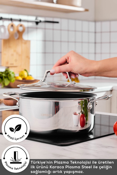 Karaca Plasma Steel 3Ply Tencere 22 Cm