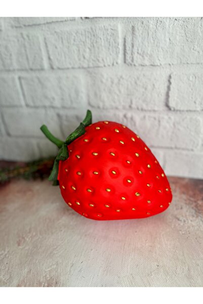 Bypinaryuksel Dekoratif Çilek Biblo ,Bahçe Dekor Ürünü ,Çilek Heykeli