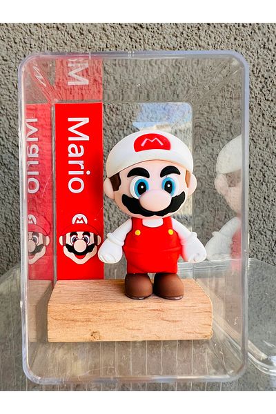 Derin Düşler Super Mario Figure - Silicone, Transparent Plastic Box
