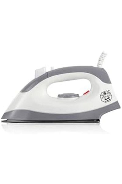 ALSAIF Electric Dry Iron (No Steam) 1000W with Non-Stick Plate, Adjustable Thermostat, and Power Indicator