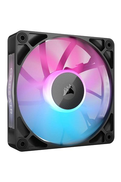 Corsair Corsair iCUE LINK RX120 RGB 3-Pin Fan Kit, RGB Lighting, 120mm, 2100 rpm PWM, (Black)