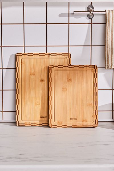 Karaca 28/33 cm Bamboo Cutting Board - Grass Set of 2