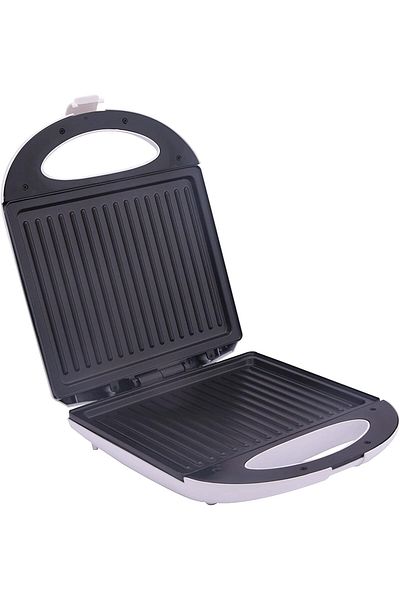 ALSAIF Electric Sandwich Maker With Grill Plate, Medium Size, Stainless Steel, 1400w, White