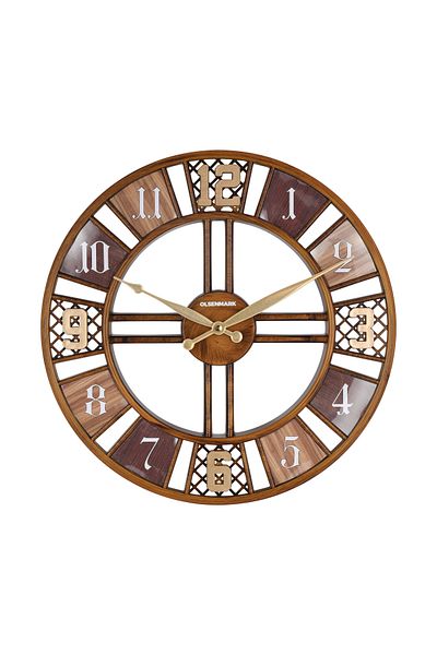 Olsenmark Round Wall Clock OMWC1924 WallMounted, Battery Operated and Durable and 2 YEAR WARRANTY