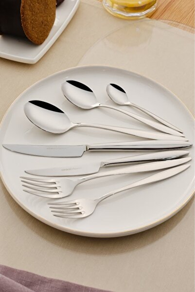 Karaca New Year Yılbaşı Novara 84 Parça 12 Kişilik Elegance Çatal Kaşık Bıçak Kutulu