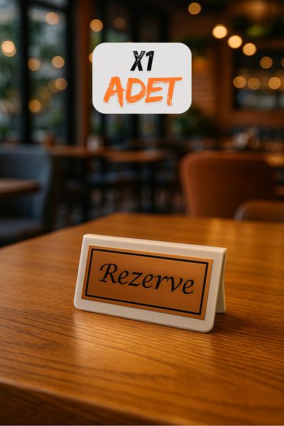 Happynesso سطح زجاج شبكي أبيض من سلسلة كتابة المكتب كتابة معدنية برونزية "RESERVE" - 100 مم × 50 مم