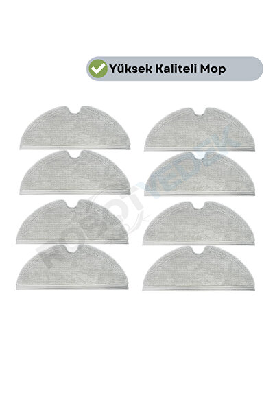 robotyedek Xiaomi Vacuum Mop 2 - 8 μαντηλάκια μικροϊνών με υψηλή πυκνότητα, συμβατά με όλες τις επιφάνειες