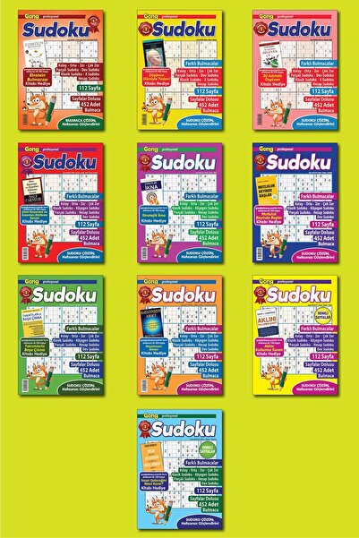 Gong Profesyonel Sudoku 10'lu Set-1
