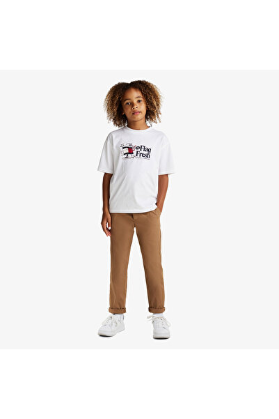 Tommy Hilfiger Tommy Jeans Flag Fresh Çocuk Beyaz T-Shirt