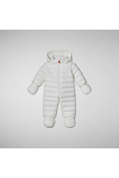 SAVE THE DUCK Unisex Çocuk Kapüşonlu Tulum Beyaz - Storm