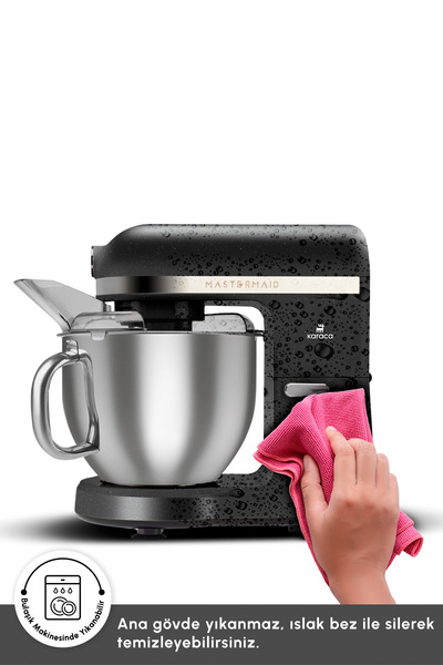Karaca Mastermaid Chef Pro Çift Kollu Stand Mikser Shiny Black 1750 W