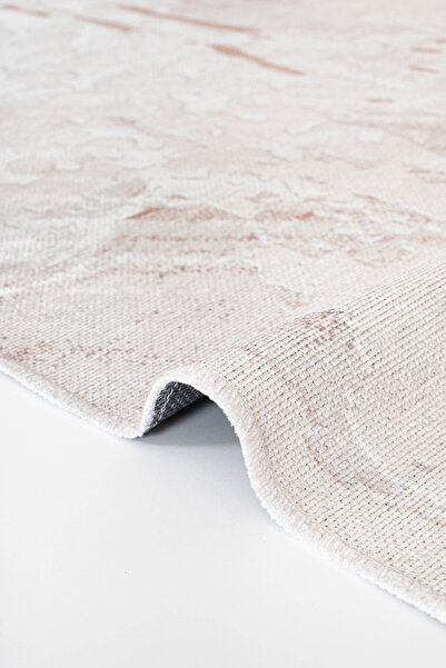 Serente Home Αφηρημένο μοτίβο που πλένεται με αντιολισθητική βάση σενίλ κρεμ καφέ χαλί εισόδου 4143