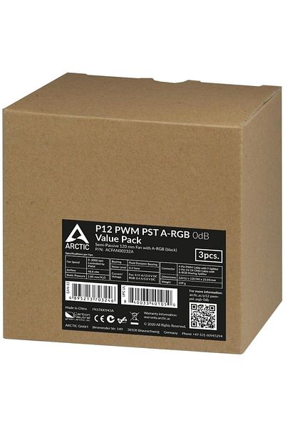 Arctic Kit 3 Ventilatoare ARCTIC P12 PWM PST A-RGB, 120mm