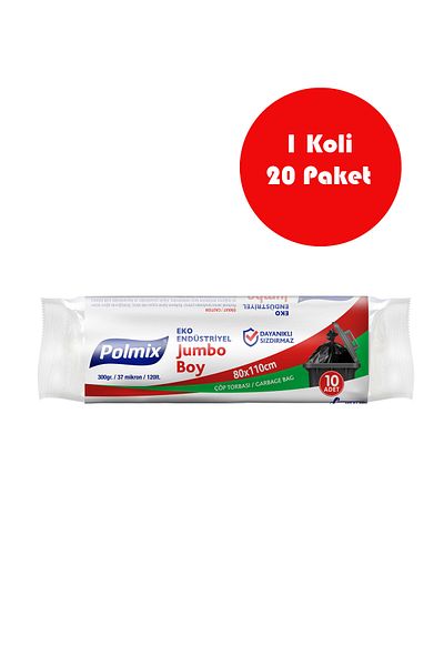 RNL04 20 Pieces Eco Industrial Jumbo Size 80 X 110 cm Garbage Bags - P303