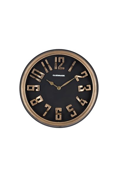 Olsenmark Round Wall Clock OMWC1936 WallMounted, Battery Operated and Durable and 2 YEAR WARRANTY
