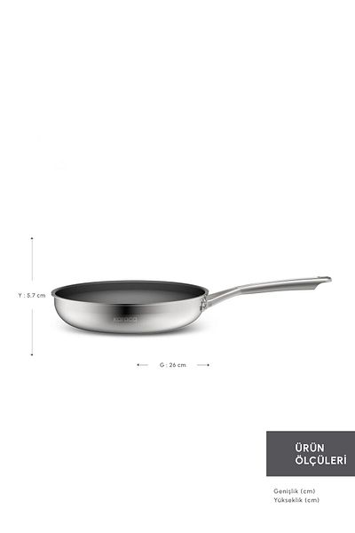 Karaca Plasma Steel 3Ply Pan 26 cm
