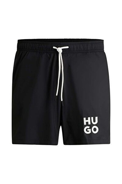 HUGO Erkek HUGO Yazılı Kısa Bel Bağlamalı Siyah Mayo 50510190-001
