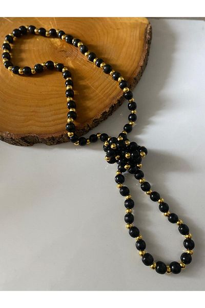 canan dizayn Bohemian Knotted & Solid Necklace