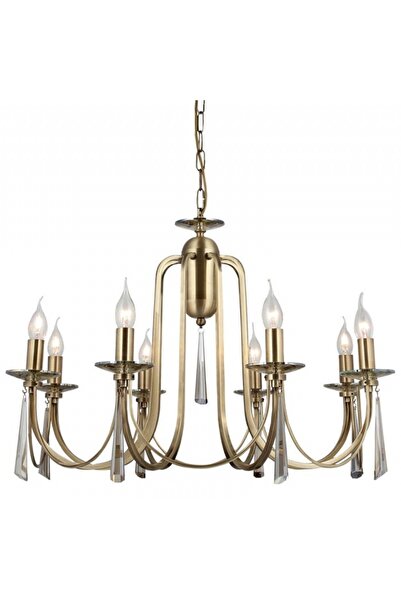 Cristalin Aydınlatma Kontes Bronz Eskitme 8 Li Avize