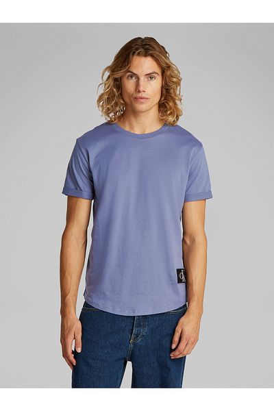 Calvin Klein Calvin Klein Men Blue Badge Turn Up Sleeve T-Shirt