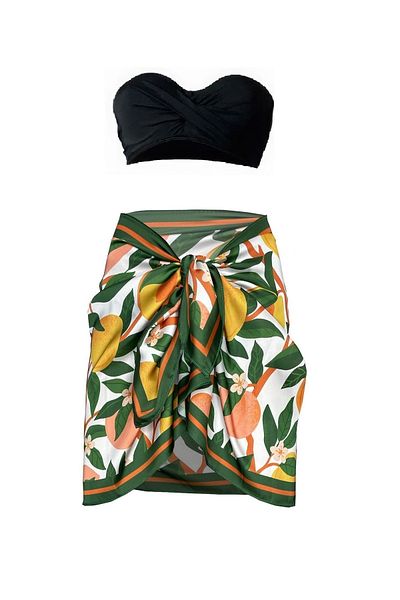 Bolder Coral Fruit Orange/Khaki Pareo (Does Not Show) 50*145 cm