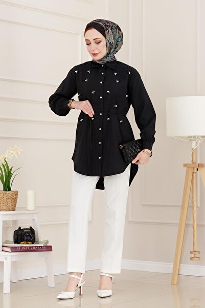 Sevitli Μονακό Πέτο Πέτρινο Τουνίκ-Μαύρο