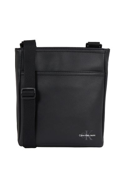 Calvin Klein Calvin Klein Black Mono Logo Flat Pack Crossover Bag
