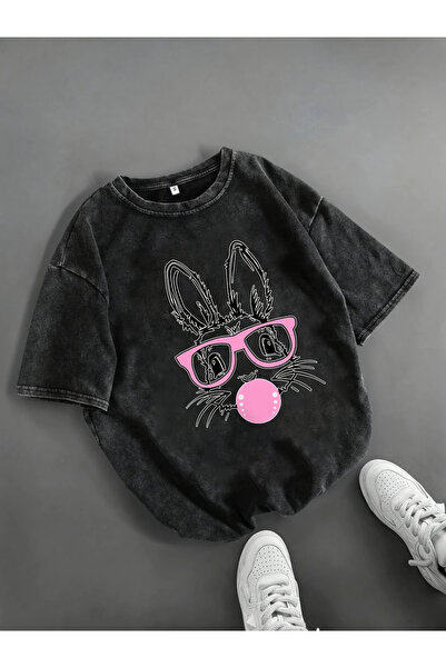 bellanova Γυναικείο μοτίβο casual κοντομάνικο μπλουζάκι με στρογγυλή λαιμόκοψ...