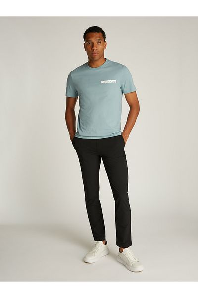Calvin Klein Men Blue NY Chest Box Logo Short Sleeve T-Shirt