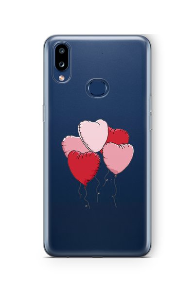 Multitronic حافظة شفافة مطبوعة بتصميم بالون القلب متوافقة مع هاتف Samsung Gal...