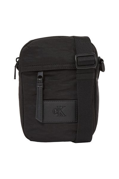 Calvin Klein Black Metro Nylon Reporter Crossover Bag